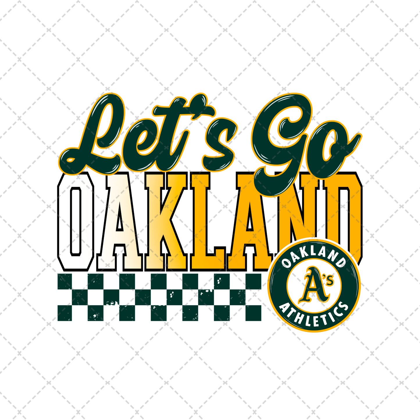 Let's Go Oakland Transfer ** TWO PART* SOLD SEPARATELY**