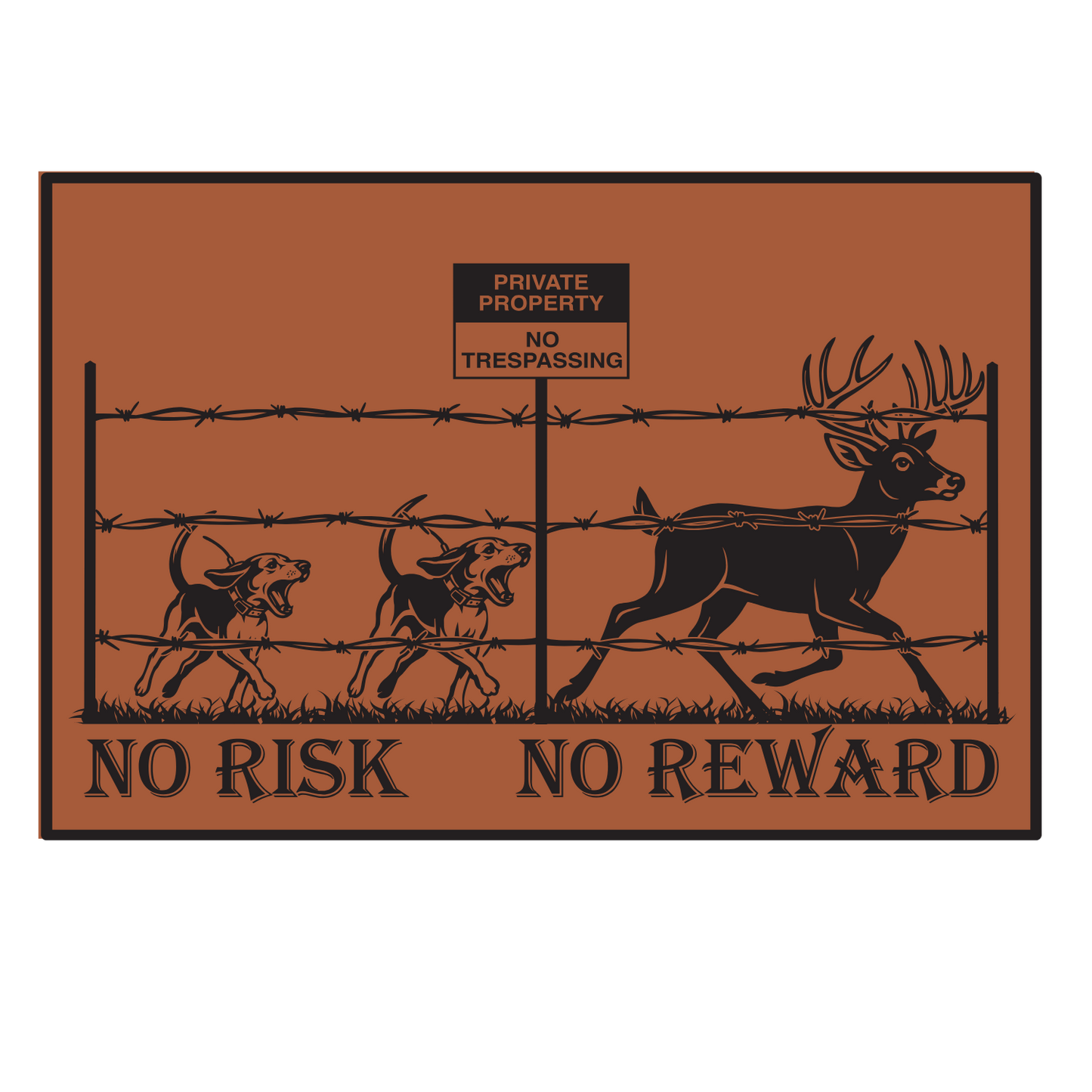 No Risk No Reward Leather Patch