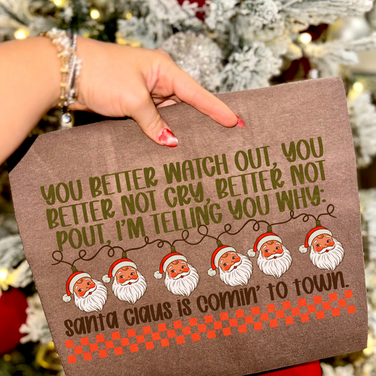 You Better Watch Out Santa Transfer