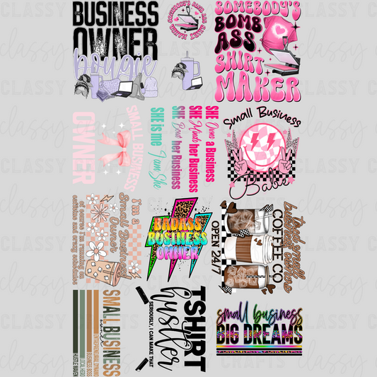 Small Biz Owner - 30x48 - PREMADE GANG SHEET