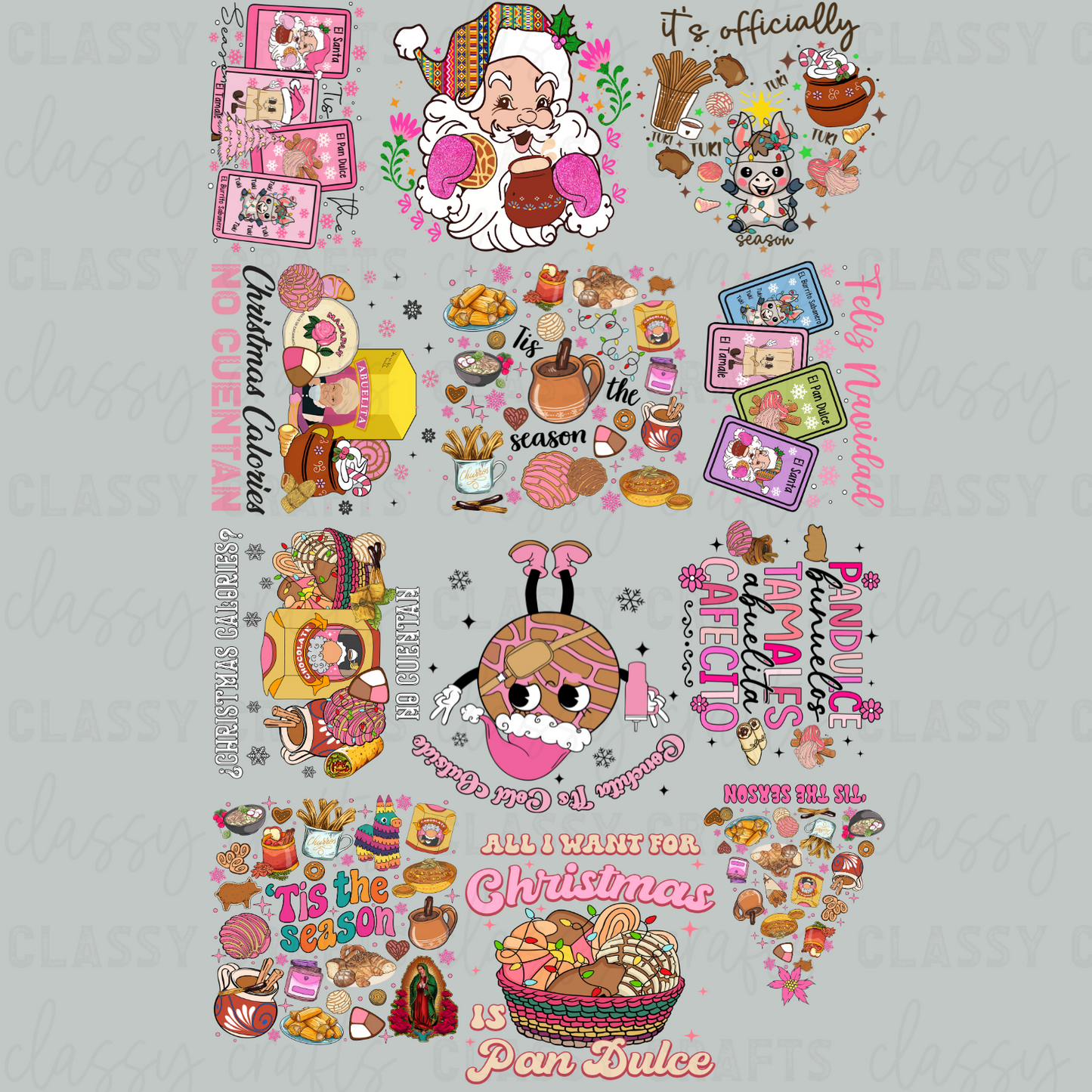 Pan Dulce Christmas - 30x48 - PREMADE GANG SHEET