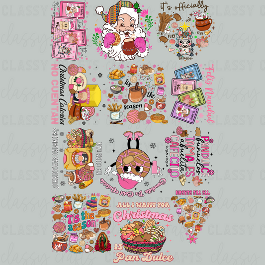 Pan Dulce Christmas - 30x48 - PREMADE GANG SHEET