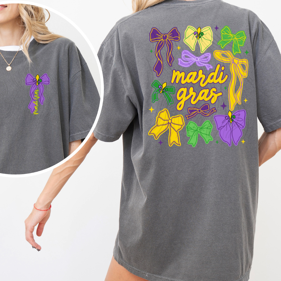 Mardi Gras Bows Transfer** TWO PART DESIGN*SOLD SEPARATELY**