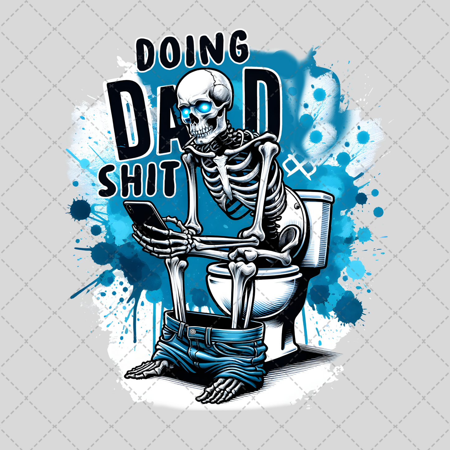 Dad Skelly On Toliet With Phone Transfer