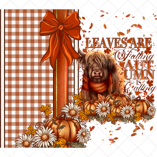 Autumn Is Calling Tumbler Wrap - Sublimation Transfer