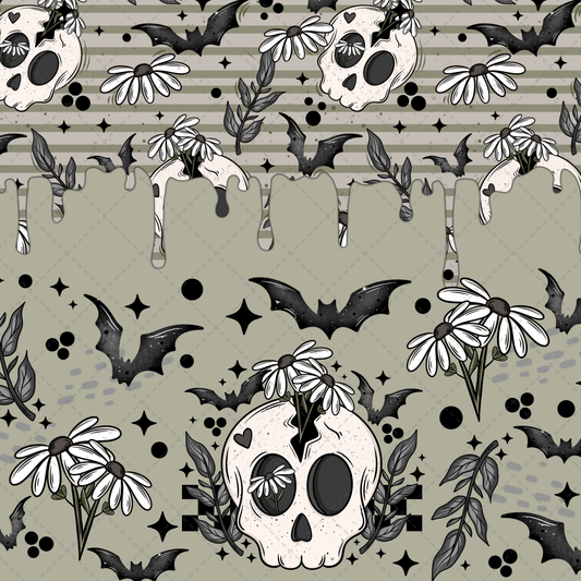 Floral Bat Skellie Wrap - Sublimation Transfer