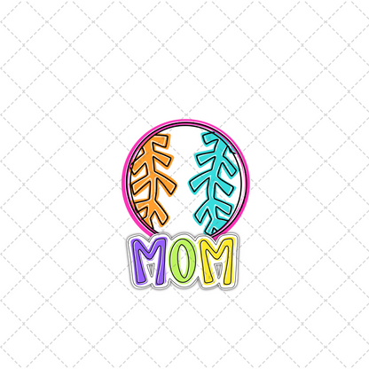 Bright Dotty Baseball Mom Transfer ** TWO PART* SOLD SEPARATELY**