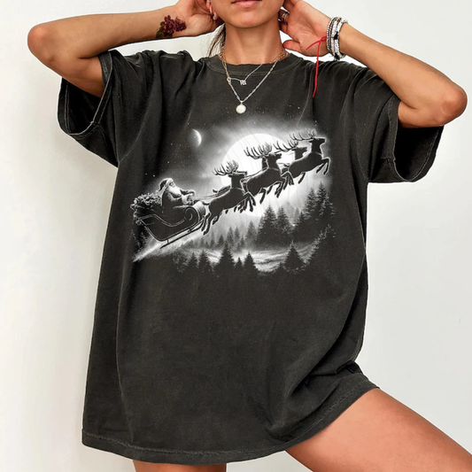 Vintage Santa Sleigh Transfer