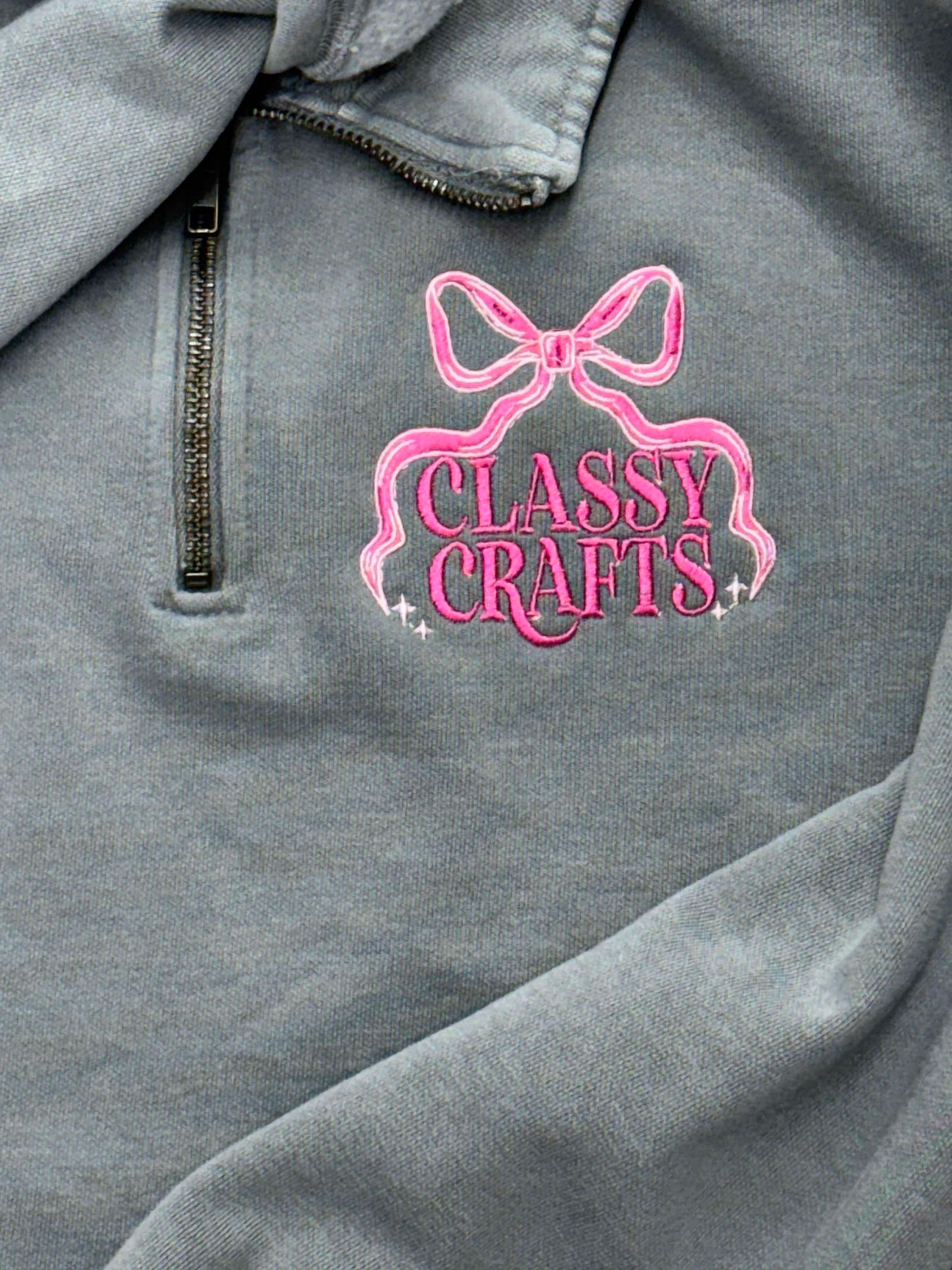 🎀 Personalized Embroidered 🎀 Comfort Color Quarter Zip