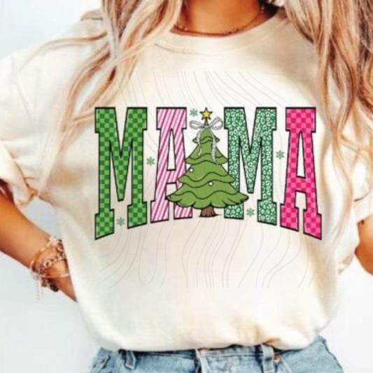 Mama Christmas Tree Transfer