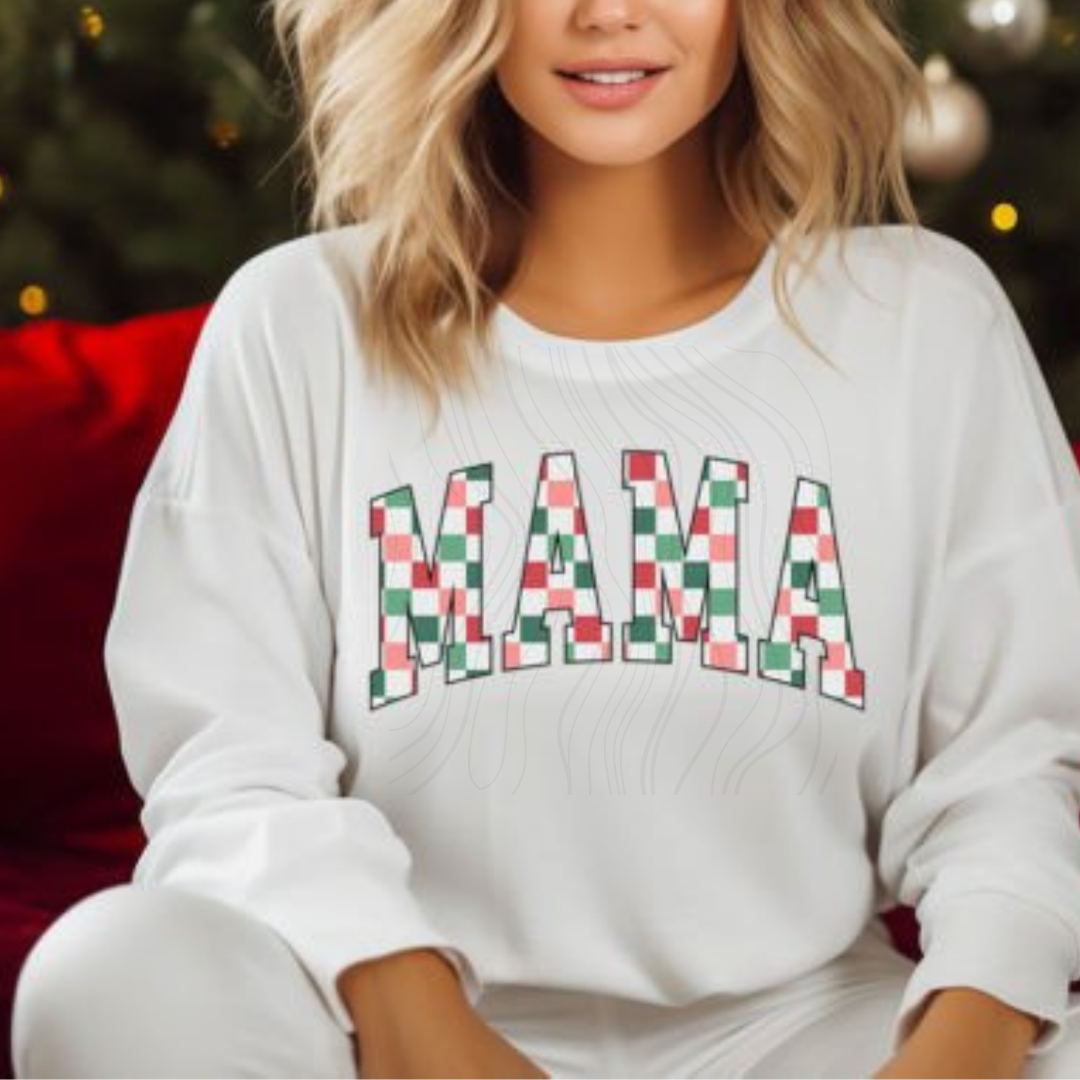 Red & Green Checkered Mama Transfer