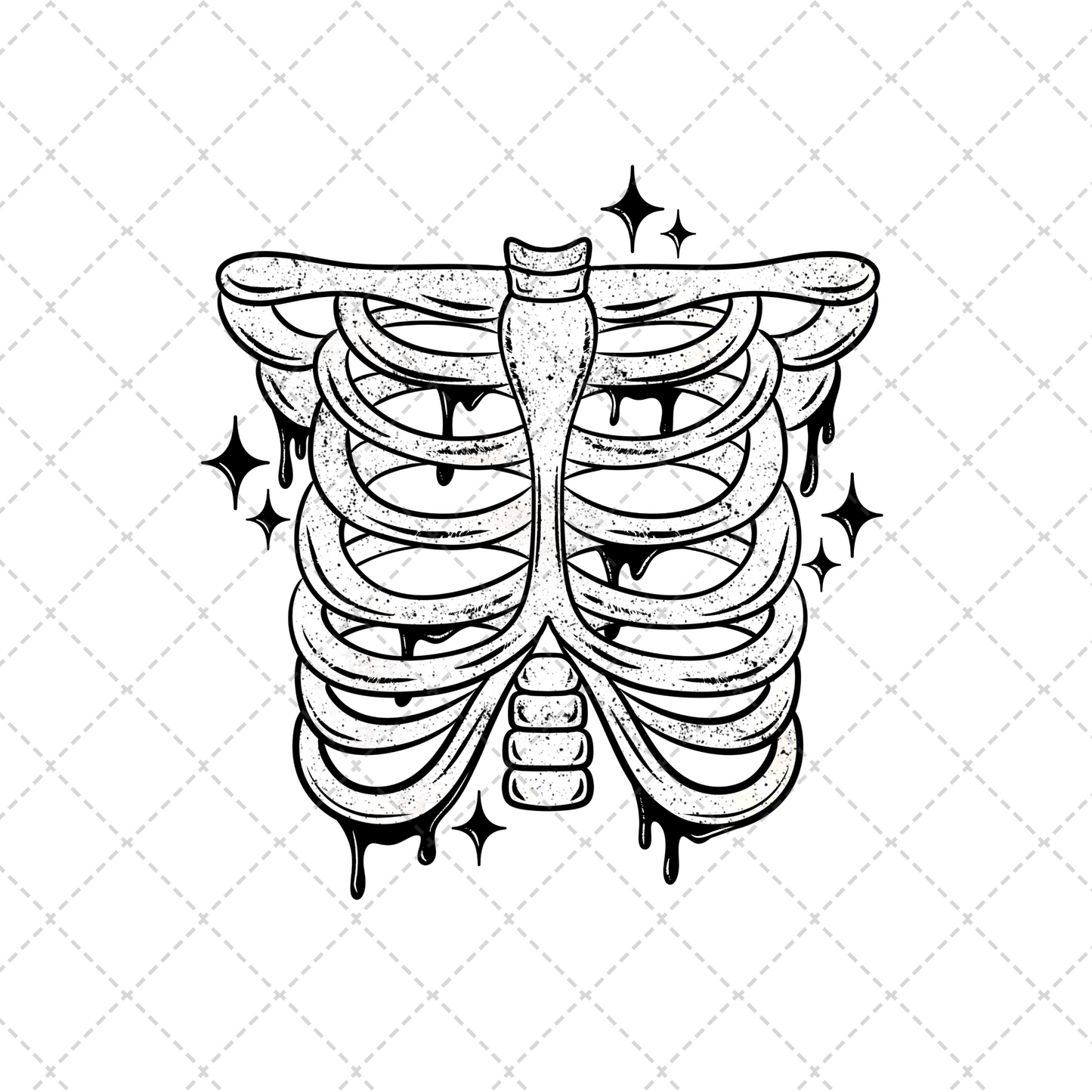 B&W Ribcage Transfer