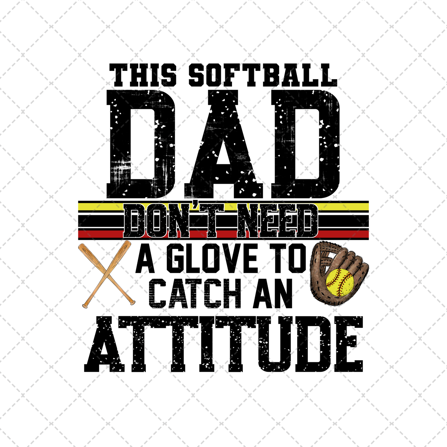 This Softball Dad Transfer ** TWO PART* SOLD SEPARATELY**