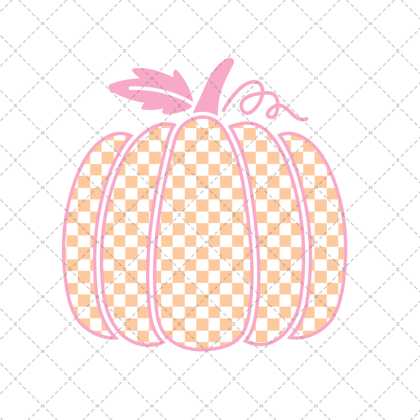 Pastel Retro Pumpkin Transfer