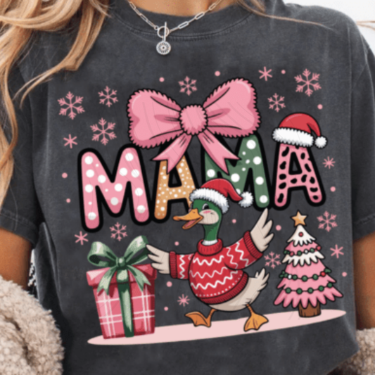 Mama Christmas Goose Transfer