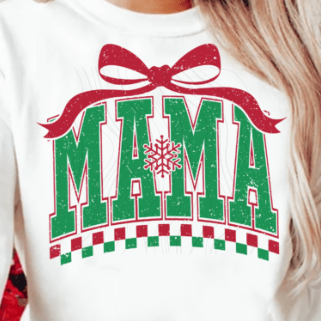 Mama Green & Red Coquette Transfer