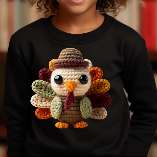 Little Turkey Faux Yarn Transfer