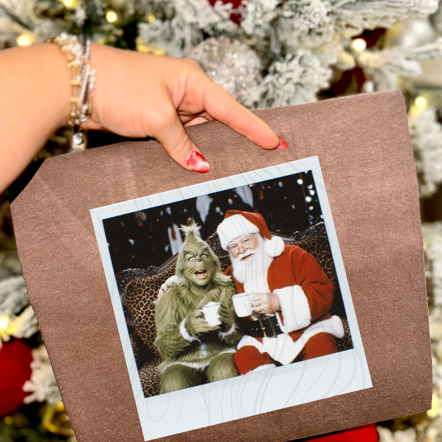 GMan And Santa Polaroid Transfer**SOLD SEPARATELY**