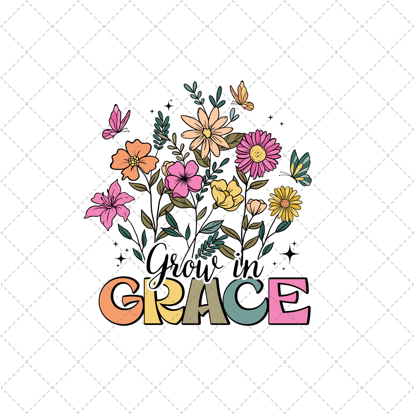 Grow In Grace Flowers Transfer