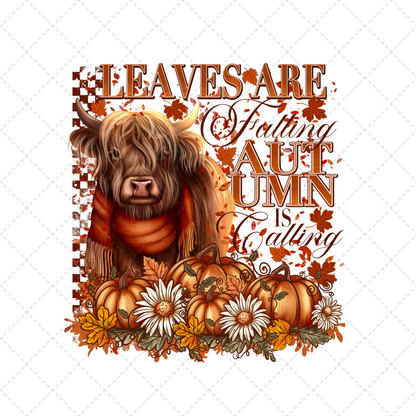 Leaves Are Falling Autumn Is Calling Transfer  ** TWO PART* SOLD SEPARATELY**