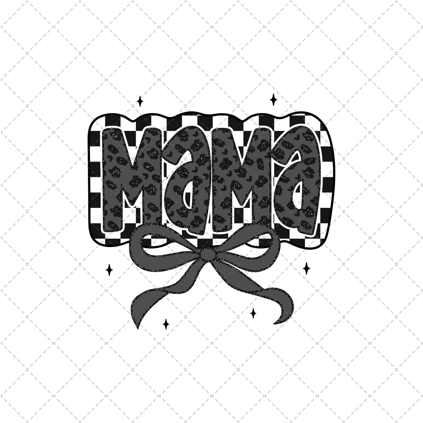 Mama Leopard Checkered Transfer