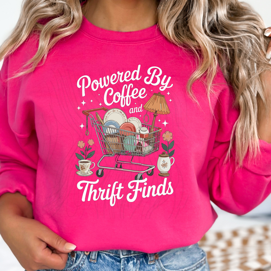 Powered By Coffee And Thrift Finds Transfer