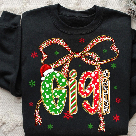 Cheetah Christmas Gigi Transfer