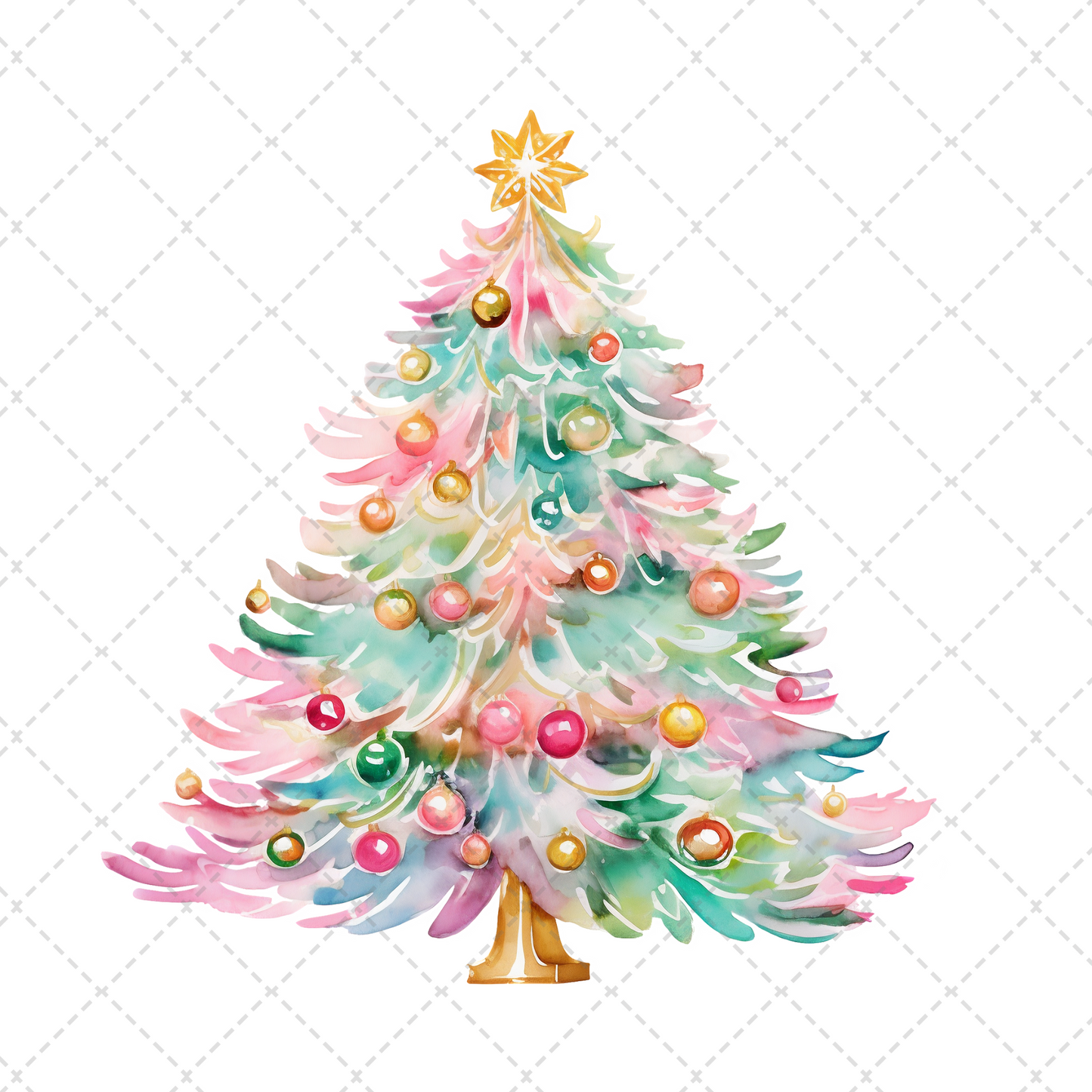 Colorful Christmas Tree Transfer