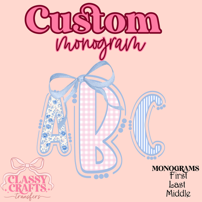 Grandmillennia Coquette - Custom Monogram Transfer