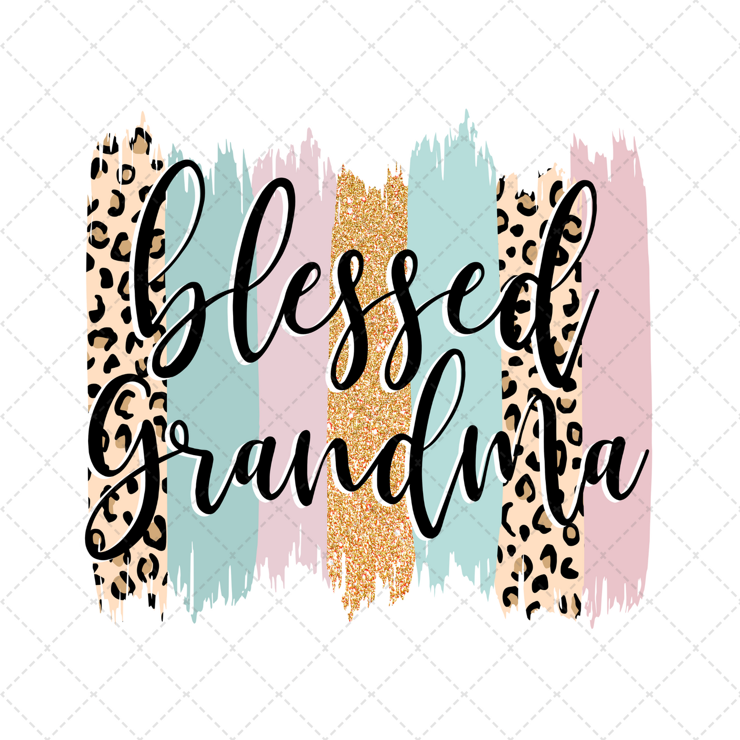 Brush Stroke Blessed Grandma Transfer