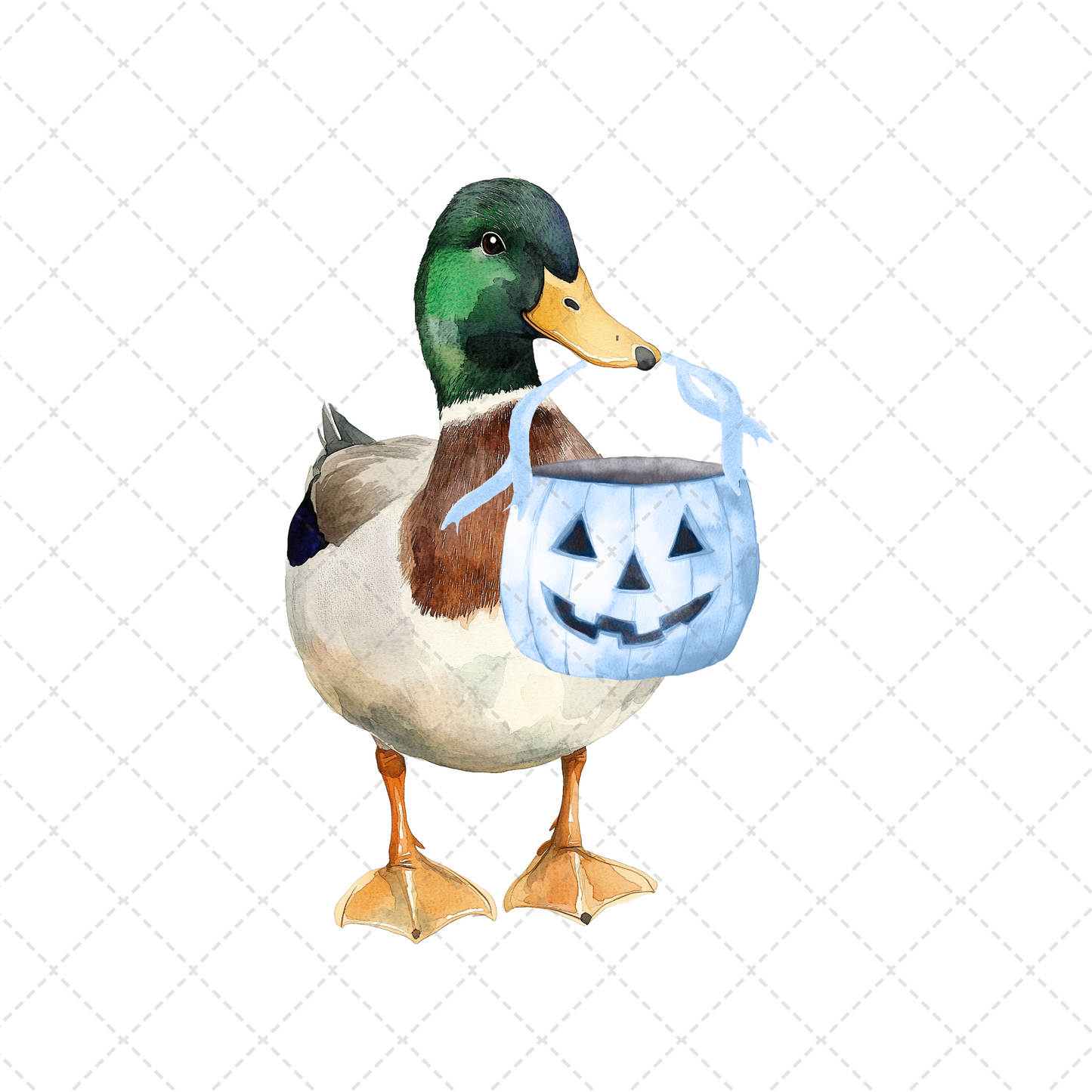 Blue Halloween Duck Transfer