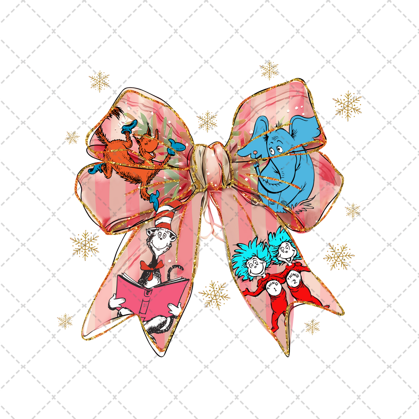 Red Cartoon Bow Transfer