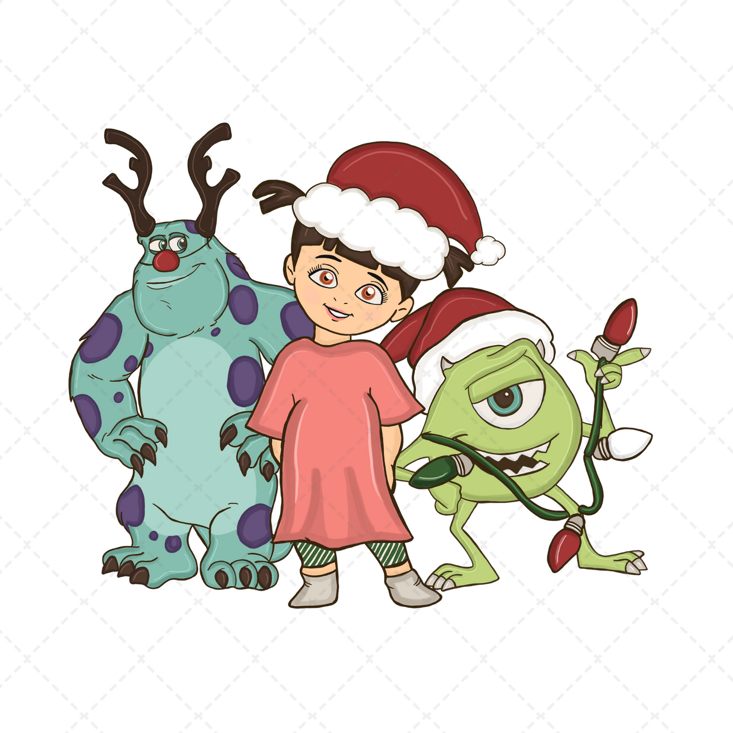 Monsters And Boo Christmas Transfer