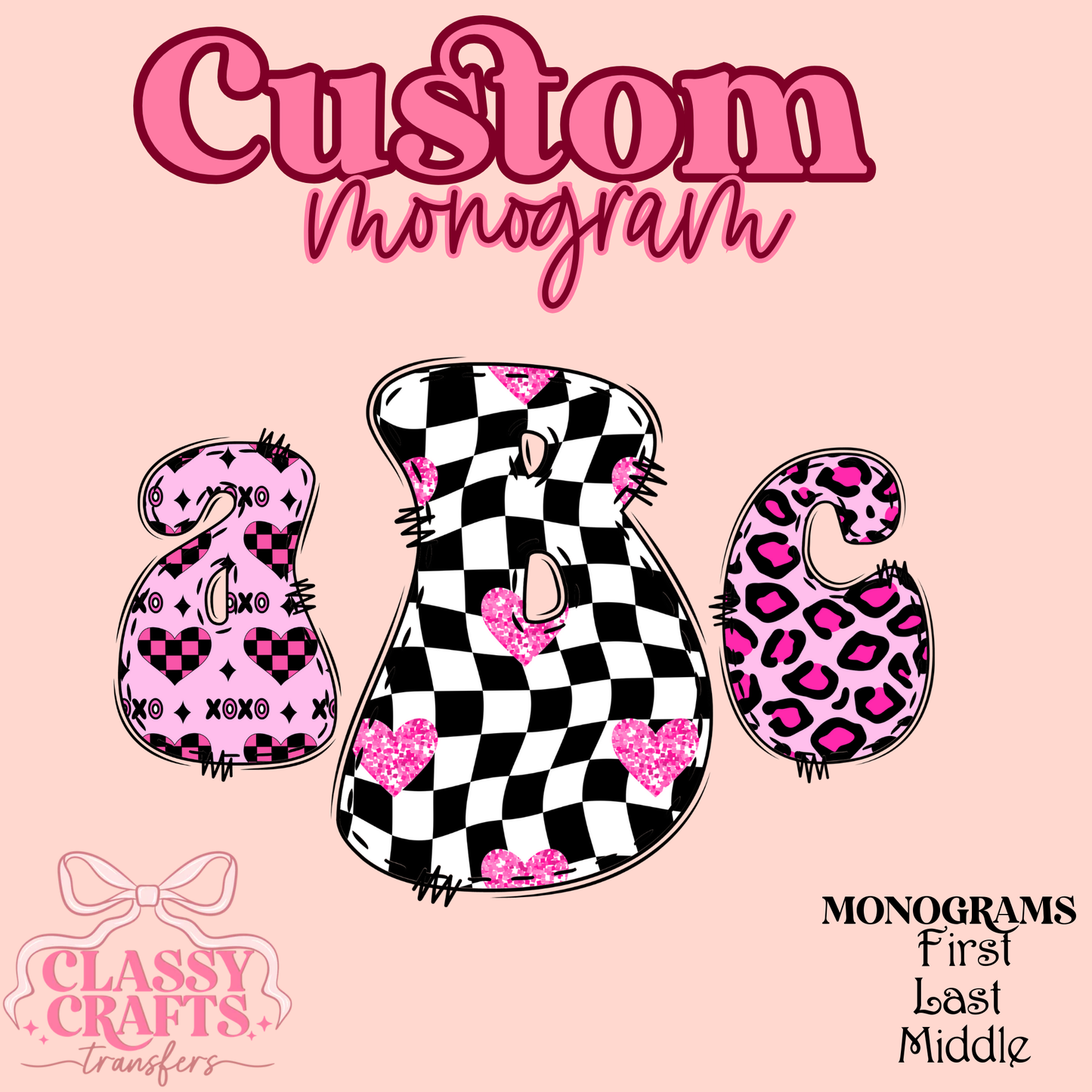 Groovy - Custom Monogram Transfer