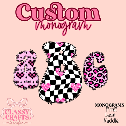 Groovy - Custom Monogram Transfer