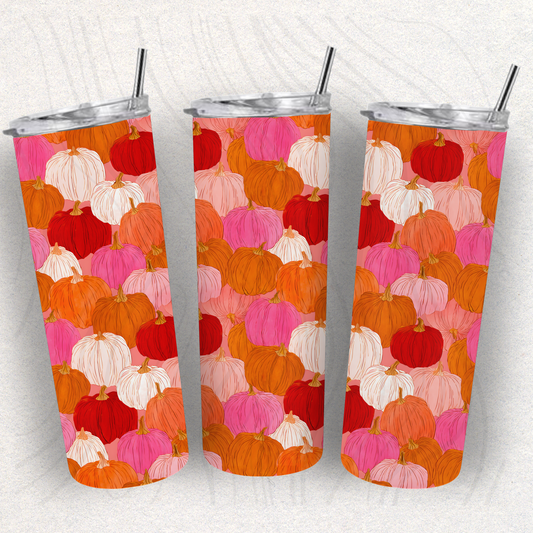 Pink Pumpkins Seamless Transfer