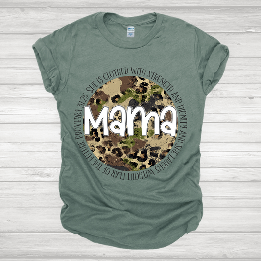 She Is Clothed Mama Army Transfer