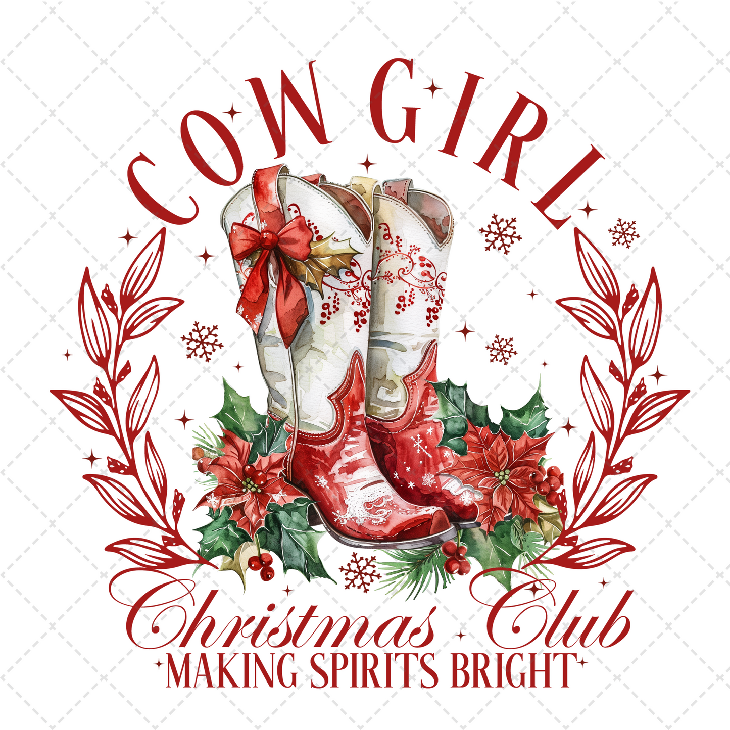 Cowgirl Christmas Transfer