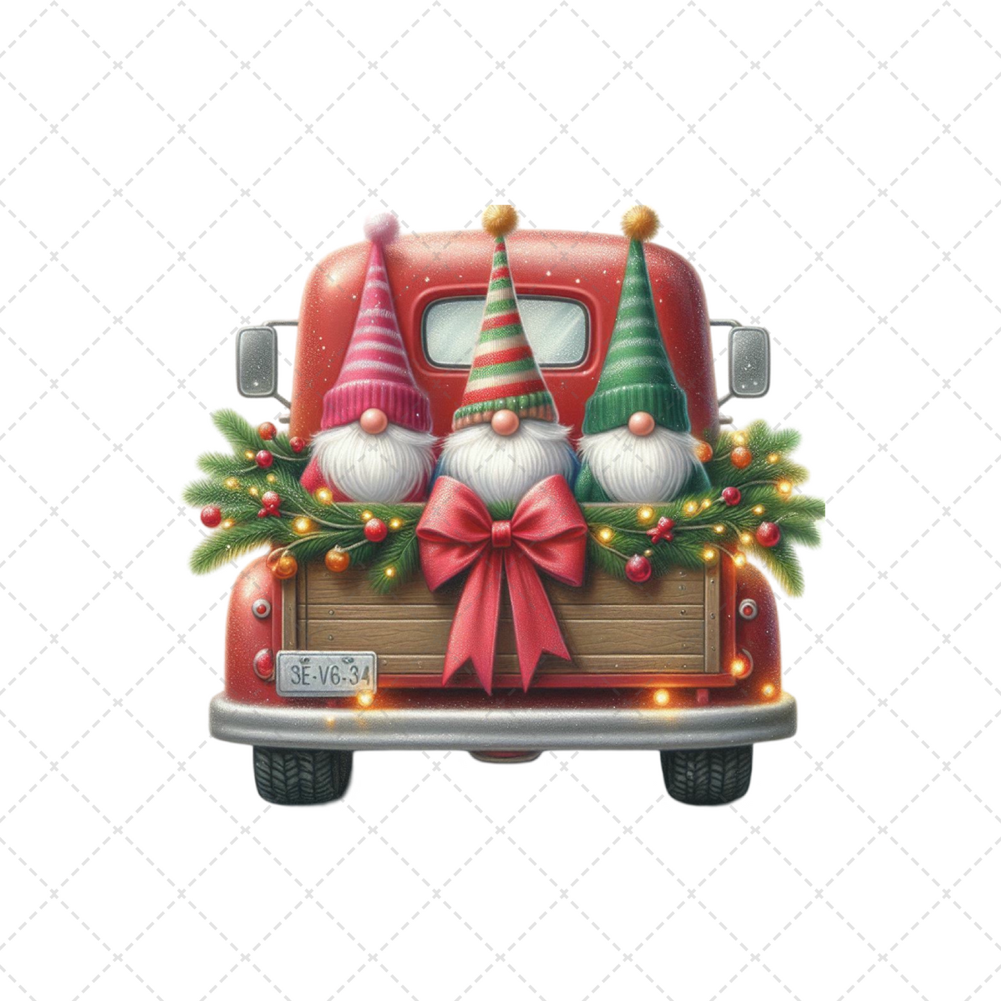 Gnome Christmas Truck Transfer