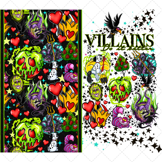 Villains Tumbler Wrap - Sublimation Transfer