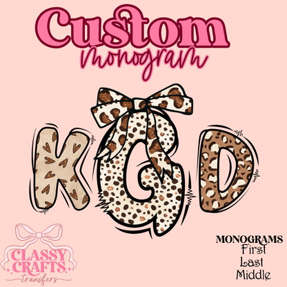 Sweet & Wild - Custom Monogram Transfer