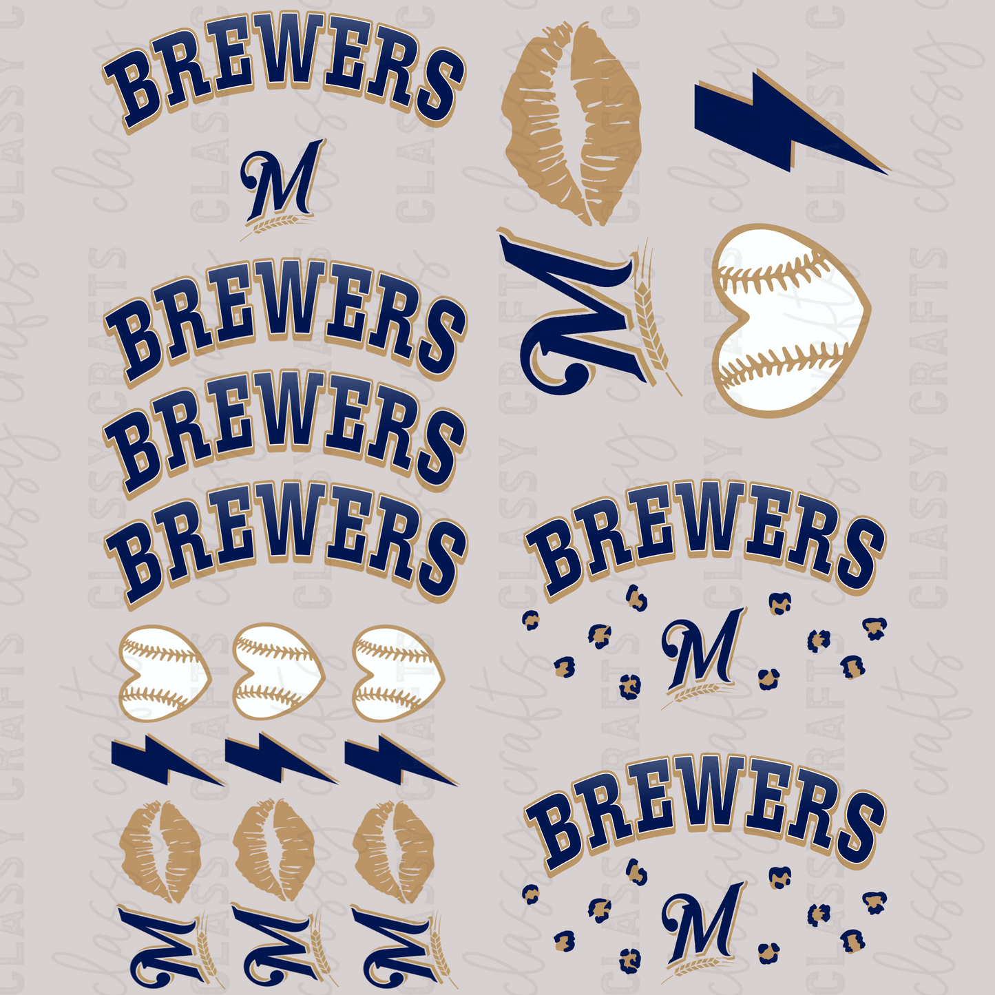 Brewers -  30x24 - MINI PREMADE GANG SHEET