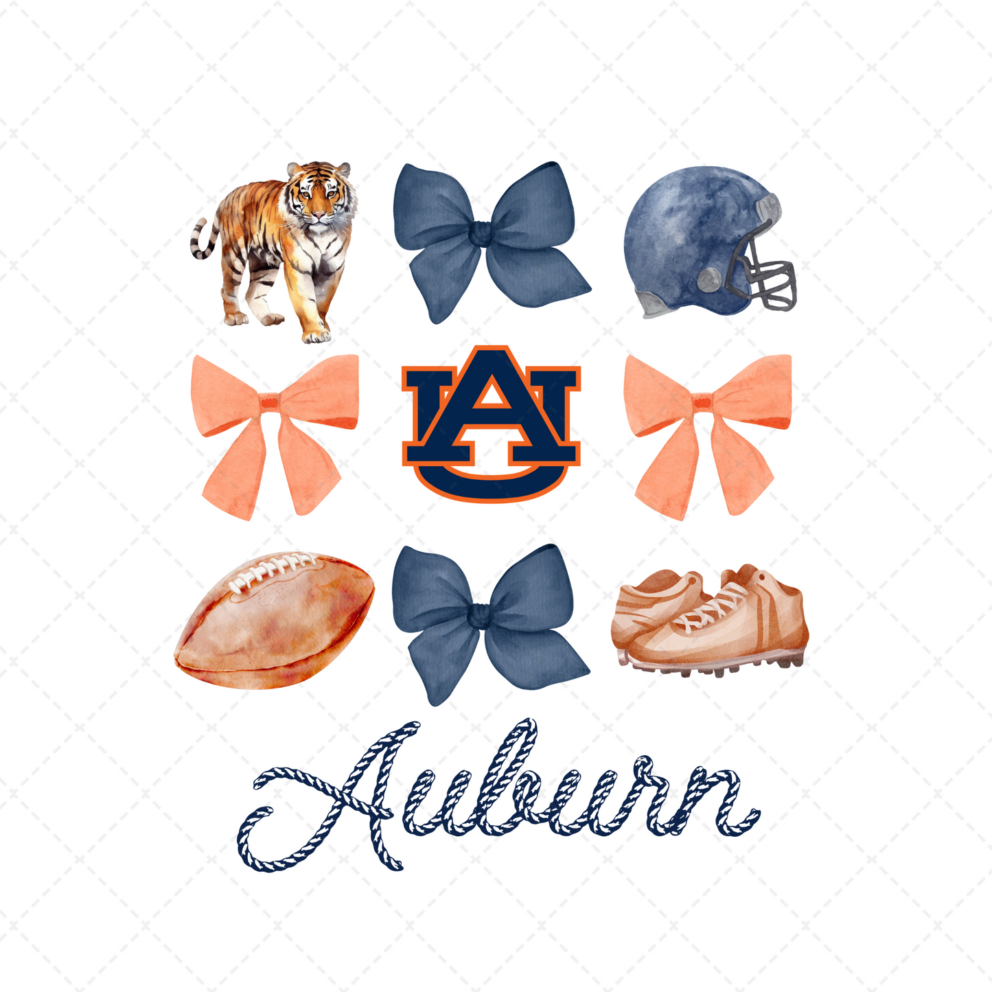 AL Tigers Auburn Coquette Football Transfer