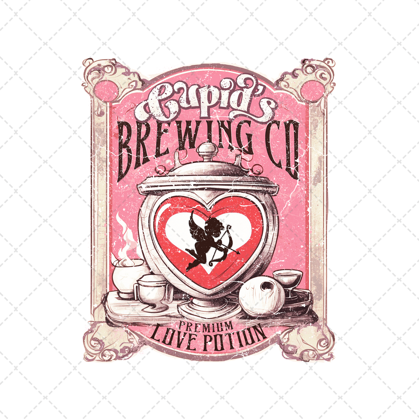 Cupids Brewing Co Distressed Transfer