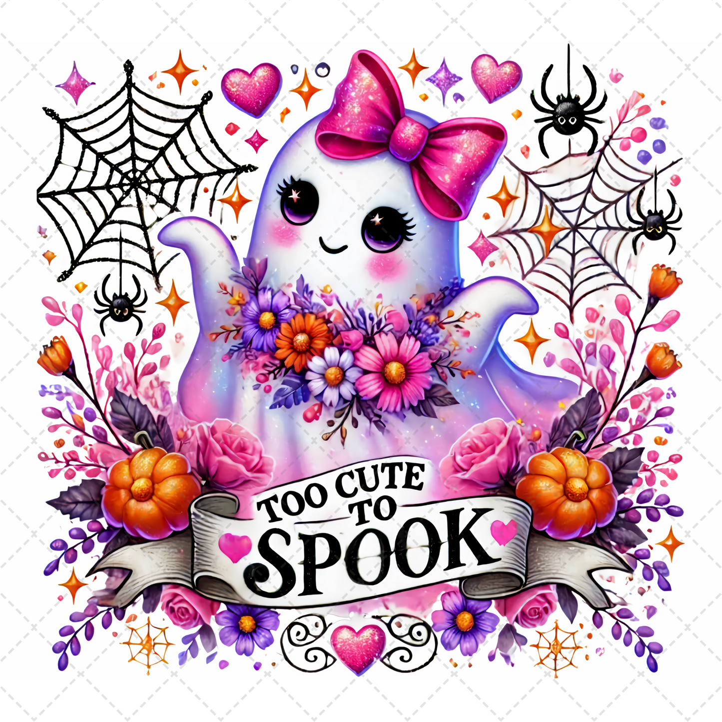 Too Cute To Spook Ghost Tumbler- Sublimation Transfer