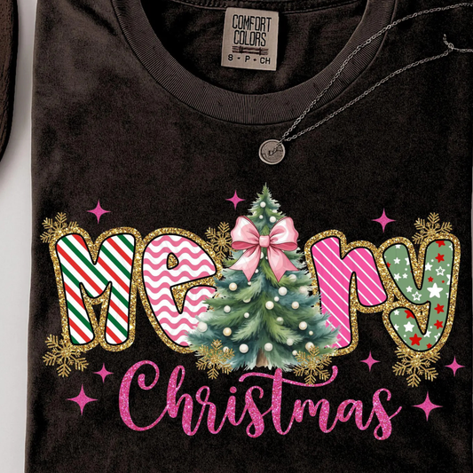 Merry Christmas Glitter Transfer