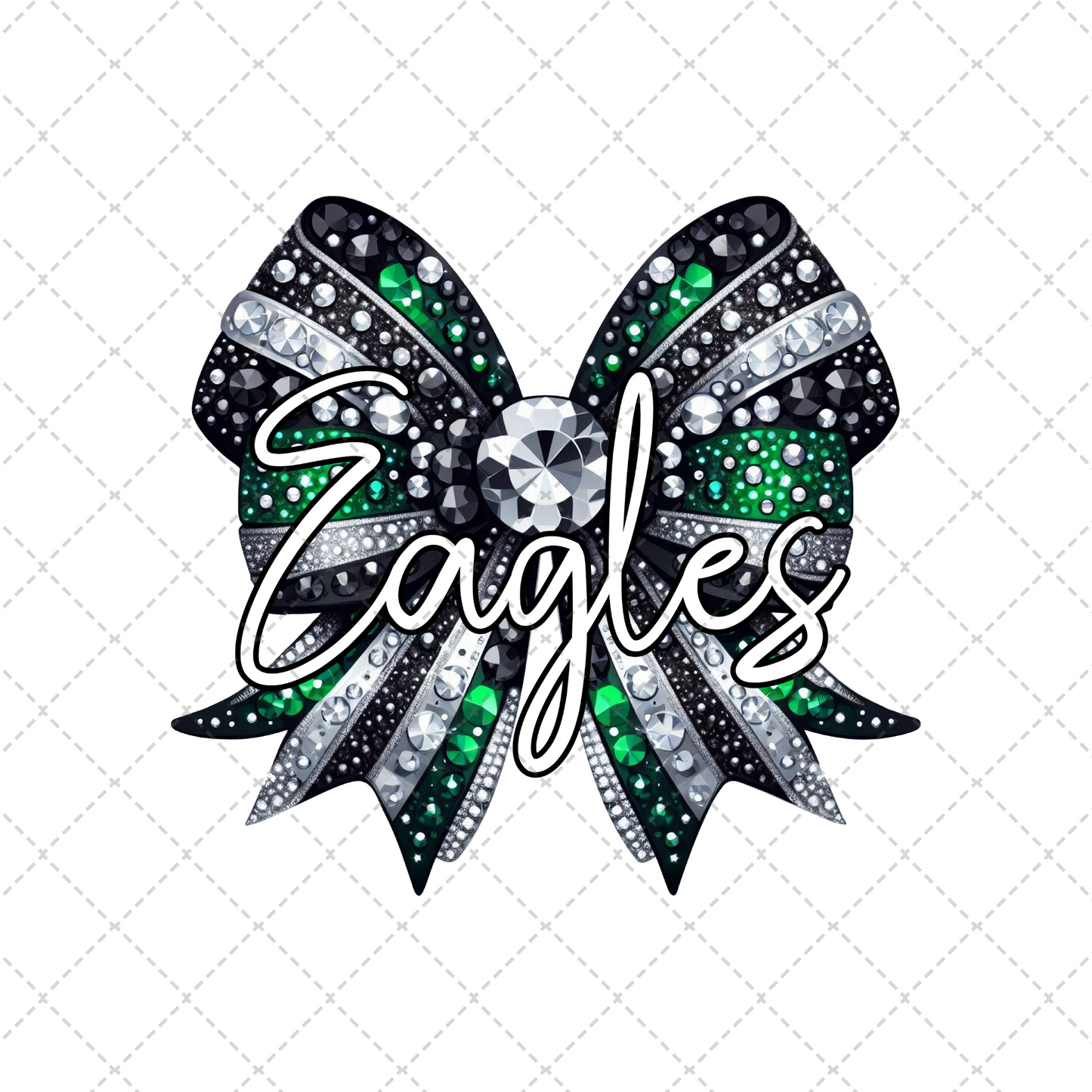 PE Rhinestone Bow Transfer