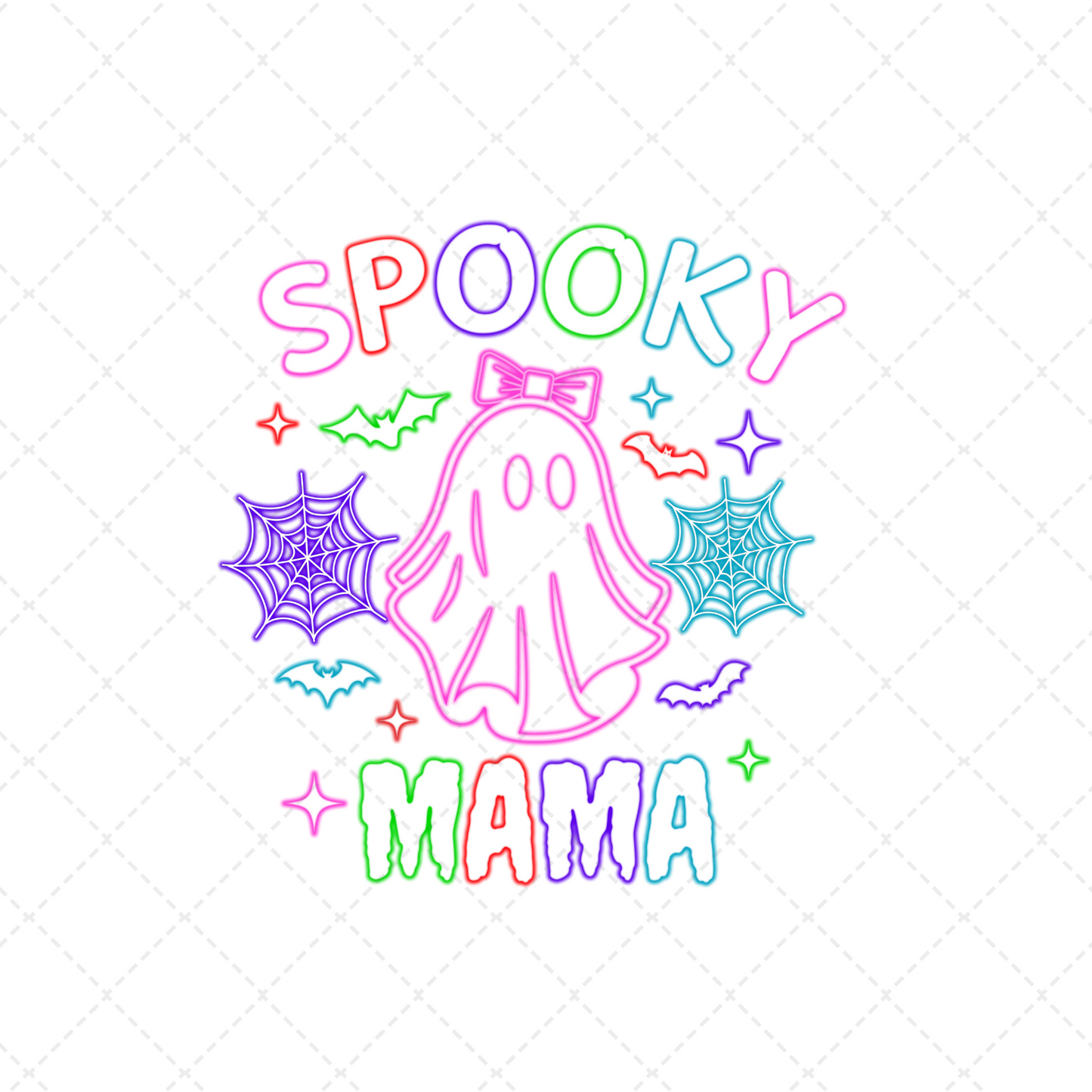 Neon Spooky Mama Transfer