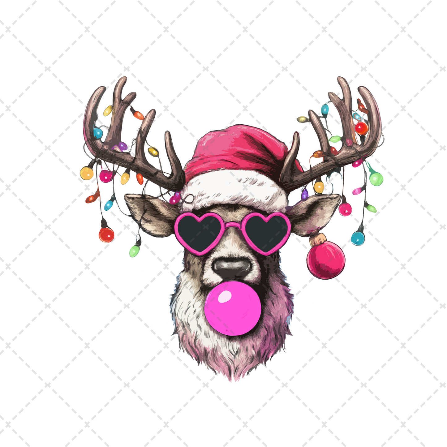 Bubblegum Reindeer Transfer