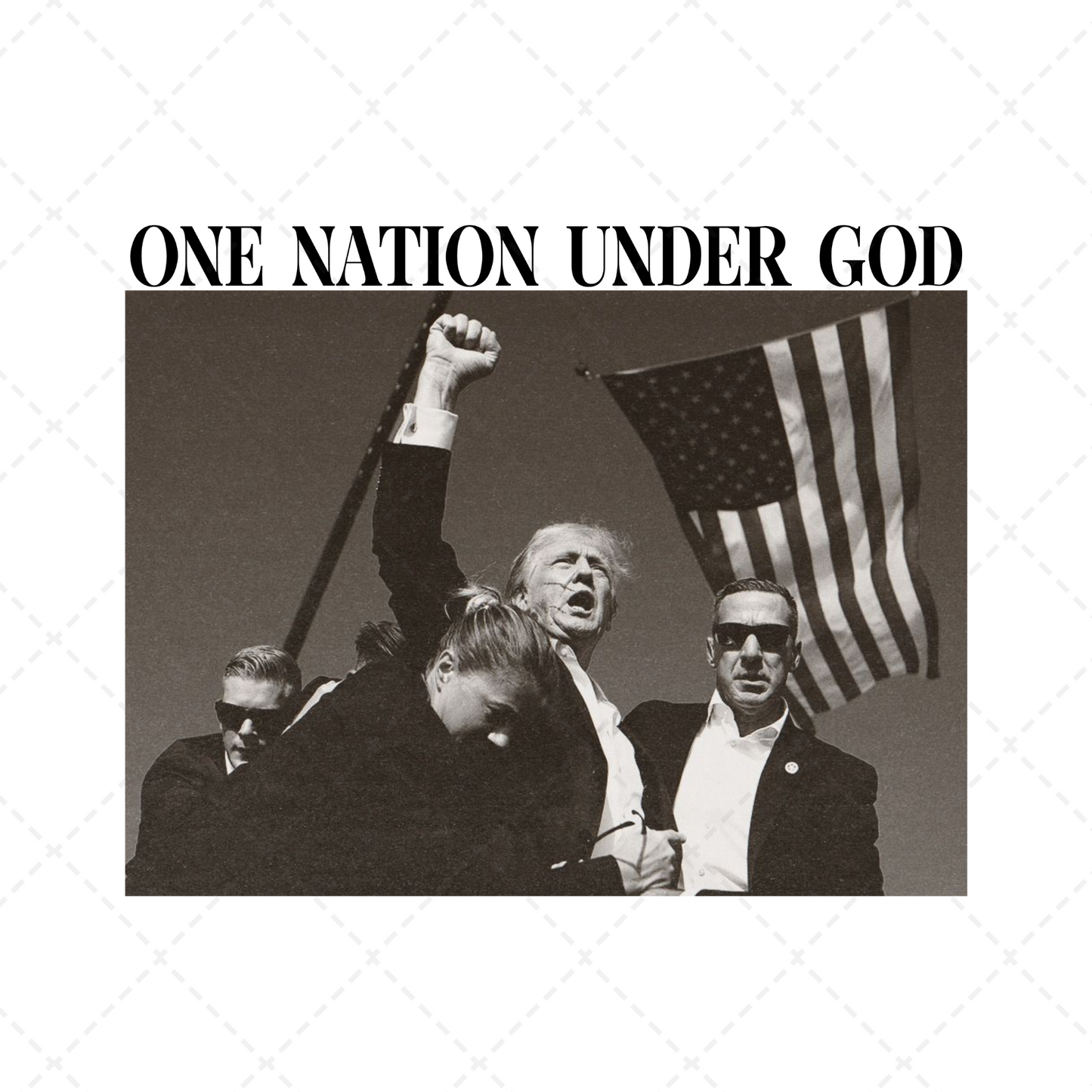 One Nation Under God Black & White Transfer